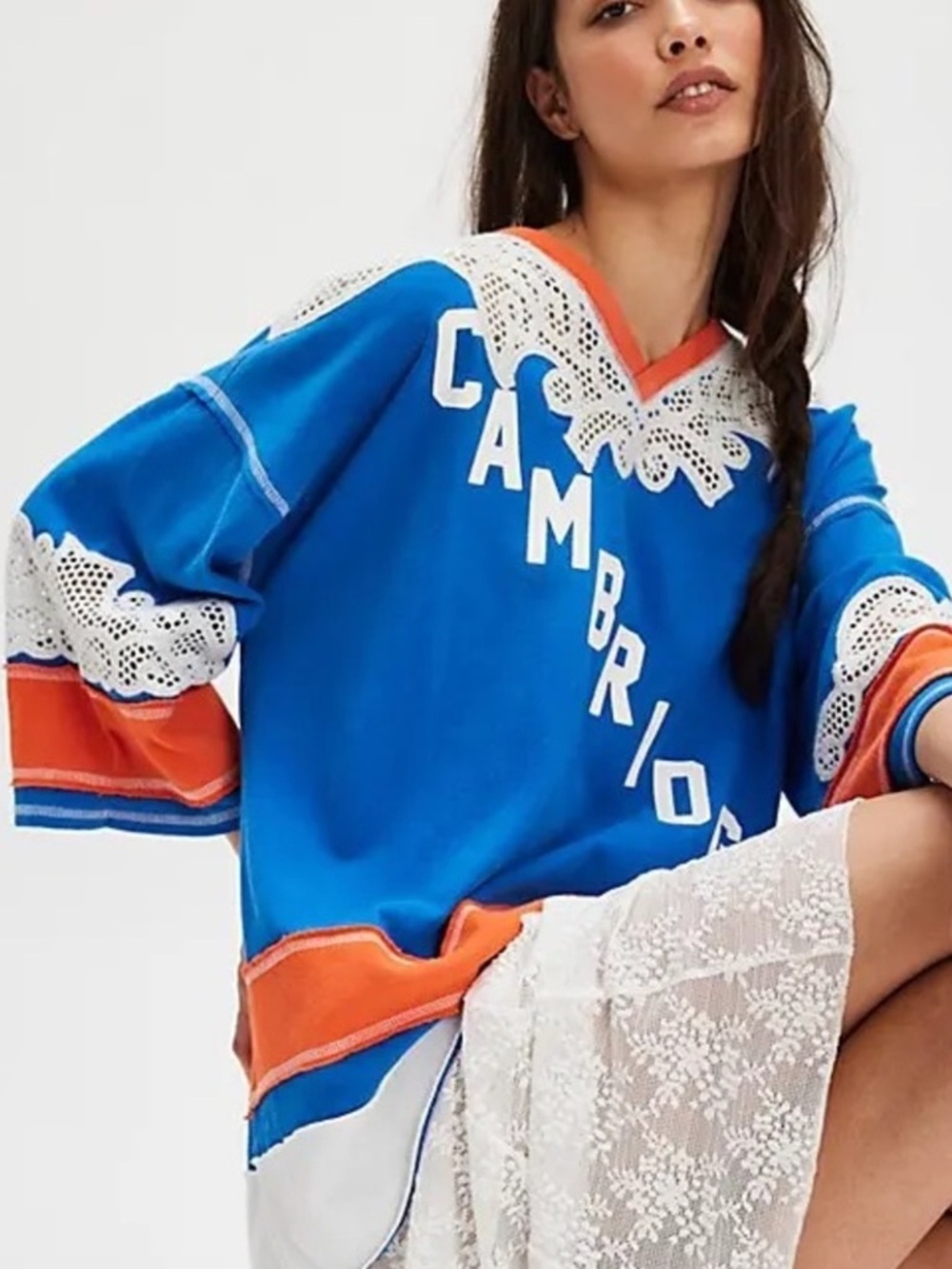 NWT Free People Stanley Cambridge Jersey Top XS